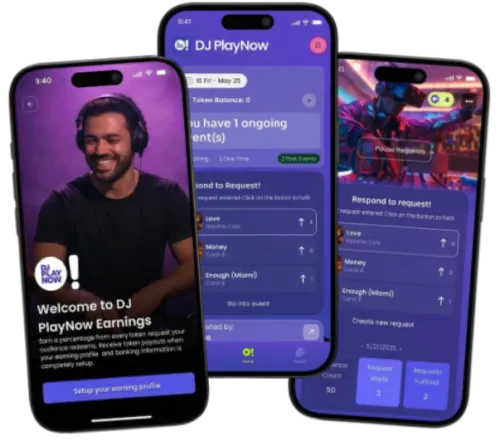 Earnings screen showing DJ revenue